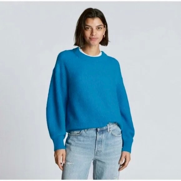 EVERLANE The Alpaca Crew Neck Sweater in Horizon Blue - XS - Picture 1 of 11